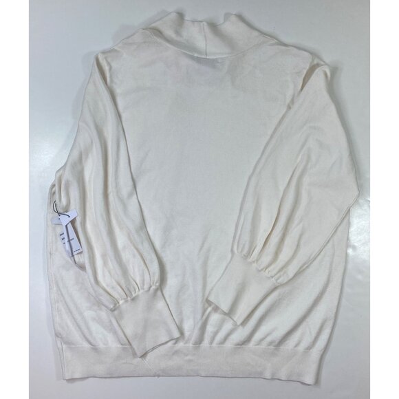 Liz Claiborne Womens Cream Knit Crew Neck Long Sleeve Pullover Sweater Size XXL - Picture 2 of 5